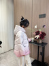 波司登（BOSIDENG）25年新款男女兒童短款5A抗菌4防面料連帽羽絨服T250246915DS 雪粉漸變|9BN6 130 /64 曬單實拍圖