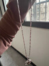 S999足銀項鏈女士鎖骨鏈無(wú)吊墜滿(mǎn)天星素單頸鏈子可調節配鏈加長(cháng)款 999足銀-滿(mǎn)天星（送禮盒+證書(shū)） 曬單實(shí)拍圖