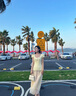 歌芭杉（GEBASHAN）品牌女裝法式復(fù)古方領(lǐng)修身氣質(zhì)連衣裙女新款小香風拼接假兩件長裙 黃色假兩件 M 曬單實拍圖