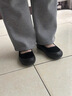 九寸陽(yáng)光老北京布鞋女黑色一字帶工作軟底防滑厚底平底輕便上班跳舞單鞋子 黑色布鞋女 37 （偏大半碼） 曬單實(shí)拍圖