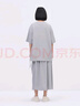 無(wú)印良品（MUJI）  IDEE 女式天竺寬版T恤上衣打底衫女款內(nèi)搭25年夏季女裝GA48CC5S 煙熏綠色 M （155/80A） 曬單實(shí)拍圖