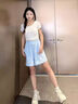 回力短褲女2025新款夏季冰絲防曬速干顯瘦中褲小個(gè)子寬松設計感運動(dòng)褲 曬單實(shí)拍圖