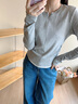 森馬（Semir）[商場(chǎng)同款]長(zhǎng)袖T恤女短款設(shè)計(jì)感2025修身假兩件秋裝101525101003 曬單實(shí)拍圖