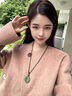法優(yōu)曼和田玉吊墜雙面貔貅平安扣男女情侶青玉皮丘貔恘玉石掛件玉墜玉佩 璽晶級青玉貔貅雙面雕刻 曬單實(shí)拍圖