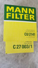 曼牌（MANNFILTER）空氣濾清器空氣濾芯空濾C25067景逸X3/X5景逸XV/S50風(fēng)行SX6 曬單實(shí)拍圖