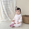 班喜迪嬰兒衣服秋裝嬰幼兒連體衣洋氣小寶寶哈衣爬服春秋季長袖童裝公主 粉色 73cm 曬單實(shí)拍圖