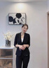 普妮姿西裝套裝女2025新款高端職業(yè)酒店工作服夏季七分袖薄款小個子西服 【一扣】黑色中袖西裝 L 曬單實拍圖