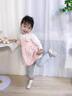G.DUCKKIDS小黃鴨童裝女童套裝春秋季新款0一3歲女寶寶公主裙兩件套周歲禮服 粉紅色 90 建議80-90cm1歲半-2歲 曬單實拍圖
