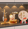 赟婭招財(cái)貓鑰匙收納玄關(guān)擺件客廳家居好物入戶門(mén)鞋柜桌面置物架裝飾品 雙收納福袋招財(cái)貓五件套C 曬單實(shí)拍圖