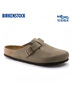 BIRKENSTOCK勃肯德國進口男女款牛皮絨面革軟底Boston包頭拖鞋 灰色窄版560773 37 曬單實拍圖