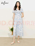 伊芙麗（eifini）【商場同款】伊芙麗連衣裙1F4390682 藍色 S 155/80A 曬單實拍圖