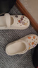 名創(chuàng)優(yōu)品（MINISO）洞洞鞋男女夏季外穿涼鞋防滑厚底踩屎感包頭涼拖鞋 卡其+趣味零食 曬單實(shí)拍圖