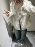 NICEBAD【官方正品】(原WORKSOUT)彩色波點小香風(fēng)外套潮流時尚 米白色(羽絨版) 常規(guī) S 曬單實拍圖