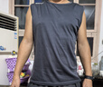 啄木鳥春夏季冰絲背心男士網(wǎng)眼無袖男裝體恤衫透氣速干寬松運(yùn)動坎肩T恤 【2件】水綠+深灰 3XL 建議【150-165斤】 曬單實(shí)拍圖