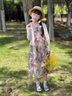 碎花裙女童夏季2025新款兒童夏裝裙子大童女孩波西米亞吊帶連衣裙 單件-吊帶裙子【高品質(zhì)】 140 曬單實(shí)拍圖