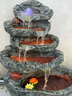 水鄉(xiāng)故事假山流水招財擺件庭院水景觀室內(nèi)玄關(guān)客廳中式造景花園噴泉裝飾品 山石水溪【園林風】A款 曬單實拍圖