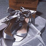 CHARLES&KEITH一字帶緞面蝴蝶結(jié)綁帶高跟涼鞋子女鞋生日七夕禮物CK1-61720177 Silver銀色 38 曬單實(shí)拍圖