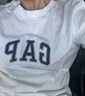 Gap男女裝2025春季新款純棉字母logo短袖T恤常規(guī)上衣美版570044 白色 S 美碼 M亞洲碼175/92A 曬單實拍圖