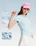 森馬（Semir）短袖t恤女短款修身圓領(lǐng)內搭25夏涼感收腰V領(lǐng)上衣辣妹109325100006 曬單實(shí)拍圖