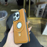 四兄數(shù)碼適用蘋果15promax手機殼磁吸支點支架新款iphone14高檔13真皮軟殼高級16防摔個性12男女保護套Plus 典雅棕 iPhone 12 曬單實拍圖