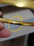 周大福魚鱗手鐲 貓眼足金黃金手鐲(工費:760計價)EOF1275生日禮物 56mm 足金 約10.96g 曬單實拍圖
