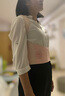 背背佳白鹿同款無痕S1隱形矯姿帶女士開肩改善塌背端正姿勢帶蜜桃粉M 曬單實拍圖