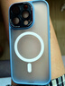 Smorss適用蘋果iPhone16Pro手機(jī)殼保護(hù)套磁吸MagSafe防摔鏡頭全包超薄防震半透磨砂抗指紋防手汗男女-藍(lán) 曬單實(shí)拍圖