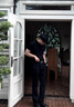 牧唯 美式收袖口正肩短袖t恤男士夏季新款休健身運(yùn)動顯壯肌肉上衣體恤 黑色 XL [建議125-140斤] 曬單實拍圖