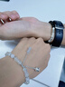 AIF命中竹定情侶手串女士輕奢和田玉黑曜石手飾情人節生日禮物送女友 命中竹定情侶手鏈 曬單實(shí)拍圖