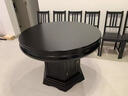 伸縮餐桌實(shí)木可變大圓桌帶轉盤(pán)多功能餐桌椅組合家用小戶(hù)型 實(shí)木品質(zhì)單桌1.12米變1.6米 單桌 曬單實(shí)拍圖