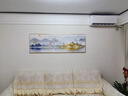 良木澤客廳裝飾畫禪意新中式山水畫沙發(fā)背景墻壁掛畫辦公茶室書房臥室 背靠金山-旭日東升 120*40【晶瓷+鋁框】 曬單實拍圖