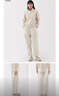 無印良品（MUJI）女式 工裝 寬版褲  褲子女款 25年春季款 休閑褲 女裝 BE1VOA5S 米白色 M (160/66A) 曬單實拍圖