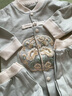 奧特曼嬰兒衣服秋冬季新中式純棉新生兒連體衣中國風(fēng)護(hù)肚哈衣喜慶滿月服 熱售藍(lán)綠色 新國風(fēng) 蝴蝶衣 52cm 曬單實拍圖