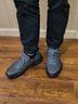 雅格獅丹（Aquascutum）男鞋2025夏季新款真皮透氣休閑運動鞋戶外防滑健步鞋子男 灰色 40 -適合運動鞋41碼 曬單實拍圖