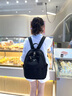 古梵緹雙肩包女 2025新款牛津布背包休閑輕便旅行14英寸電腦包生日禮物 黑色 曬單實(shí)拍圖