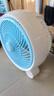 電風(fēng)扇家用桌面風(fēng)扇臺式轉頁(yè)扇小風(fēng)扇制冷輕音學(xué)生宿舍辦公室臥室鴻運扇插電式大風(fēng)力小型靜音 白藍色2.5米國際定時(shí)線(xiàn) 曬單實(shí)拍圖