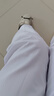 冀衡護士服短款分體套裝長袖短袖立領(lǐng)白大褂修身護士褲口腔牙科工作服 娃娃領(lǐng)白色短袖（單件上衣） 2XL （135-150斤） 曬單實拍圖