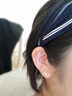 LnieerS999足銀莫比烏斯耳釘女養耳洞耳環(huán)小眾新款2025高級感百搭銀耳飾 莫比烏斯環(huán)耳釘【足銀999】 曬單實(shí)拍圖