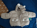 white wheat兒童2025冬季新款羽絨服外套保暖男童女童防風(fēng)戶(hù)外連帽上衣厚款 咖色 100 cm 曬單實(shí)拍圖