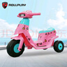 ROLLPLAYRollplay如雷兒童電動車男女孩摩托車易攜帶可坐人童車生日禮物 芭比粉摩托車 曬單實拍圖