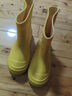 韞舜雨鞋女款新款雨靴可愛(ài)套鞋水鞋水靴女士膠鞋親子輕便中筒時(shí)尚可愛(ài) 橡膠短筒后提扣純色黃色2.5cm 38 曬單實(shí)拍圖
