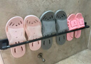 馨沛吸盤拖鞋架衛(wèi)生間免打孔廁所門后壁掛置物架浴室瀝水掛架收納神器 曬單實(shí)拍圖