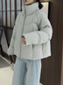雅鹿短款泡芙羽絨服女2025秋冬新款立領(lǐng)蓬松保暖百搭時(shí)尚面包服 新氧綠 S 建議90-110斤 曬單實(shí)拍圖