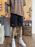 班尼路 BALENOS&K系列冰絲工裝短褲男士夏季薄款寬松休閑中褲運動速干五分褲子 D5006卡其 L 【建議105-125斤】 曬單實拍圖