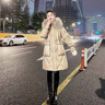 DRPR品牌女裝新品白鴨絨羽絨服女2025冬季新款中長款亮面加厚保暖外套 香檳色 S 曬單實拍圖