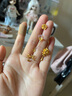 周六福黃金套鏈耳飾女款少女心事系列5G足金鏈墜耳飾時(shí)尚吊墜 計(jì)價(jià) 耳飾-2.35g 曬單實(shí)拍圖