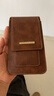 袋鼠（KANGAROO）兩格豎款掛腰手機包穿皮帶直插雙層腰套手機皮套戶(hù)外戰術(shù)腰包 棕色  外量高19.5x寬11x1.5厘米 曬單實(shí)拍圖