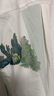 對白藝術(shù)畫作聯(lián)名印花短袖白襯衫女2025夏新款設(shè)計感小眾寬松上衣 白色印花 XL 曬單實拍圖