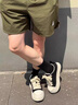 YZLDS大頭鞋黑白百搭帆布鞋男女小眾厚底增高情侶休閑鞋丑萌鞋潮流板鞋 黑色 42 曬單實(shí)拍圖
