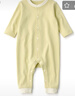 無(wú)印良品（MUJI）新生兒 長(zhǎng)袖 連體衣 嬰兒  寶寶 爬服 哈衣 兒童童裝 純棉全棉 淺黃色 70(66/44A) 曬單實(shí)拍圖